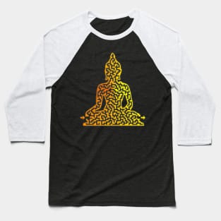 Buddha Shaped Maze & Labyrinth Baseball T-Shirt